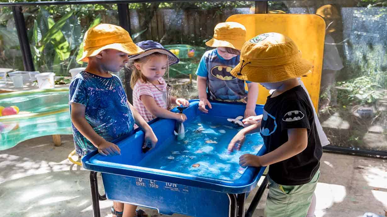 Children and water play