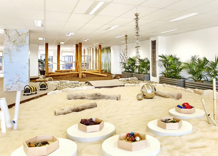 indoor sandpit environment at North Sydney childcare centre