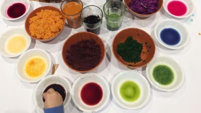 Vegetable water colours Richmond childcare centre