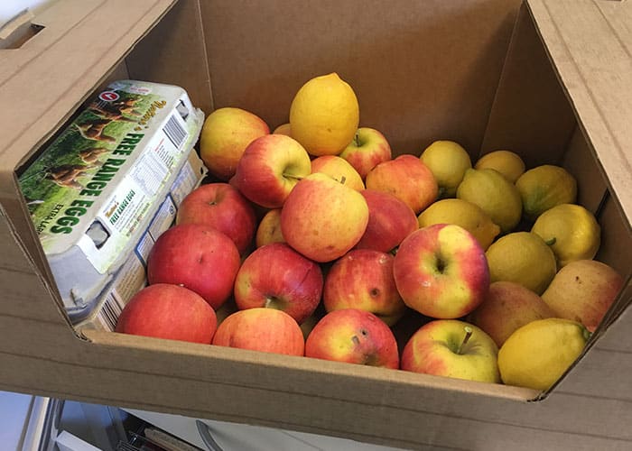 Donations at Forde childcare centre