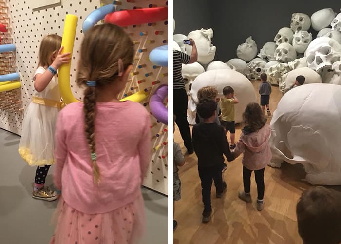 Tree House - St Kilda children exploring the exhibition at the National Gallery of Victoria.