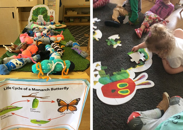 Puzzles and caterpillars at Creative Beginnings