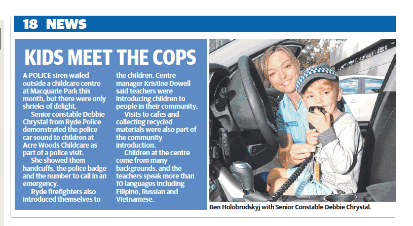 Guardian Macquarie Park police visit newspaper