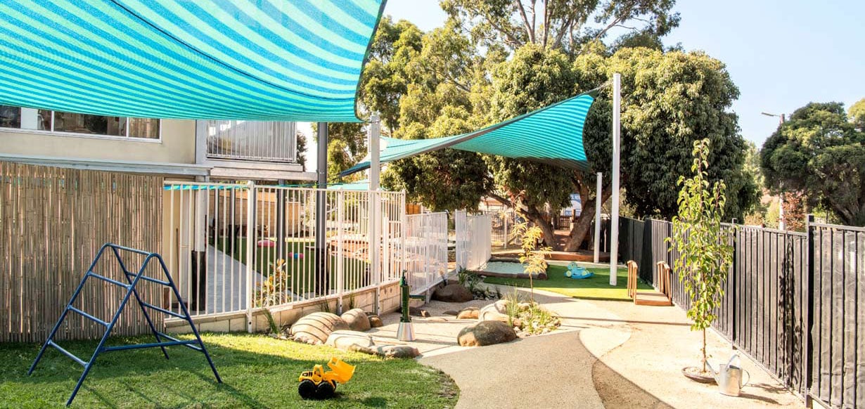 outdoor yard at Bentleigh East childcare centre