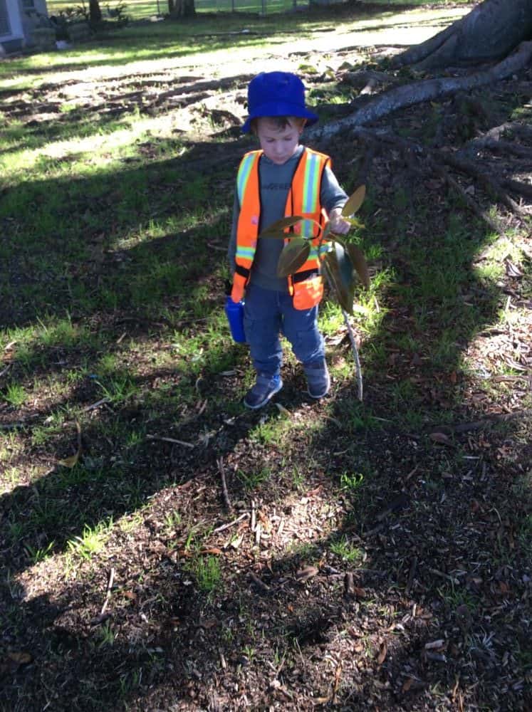 child wearing high vis