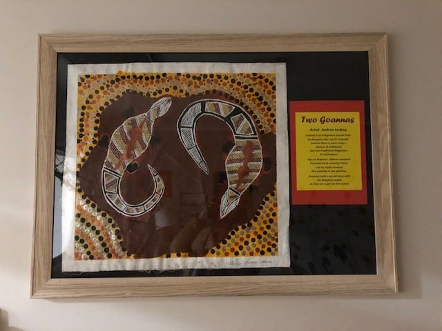 aboriginal art piece shared by parent at childcare centre