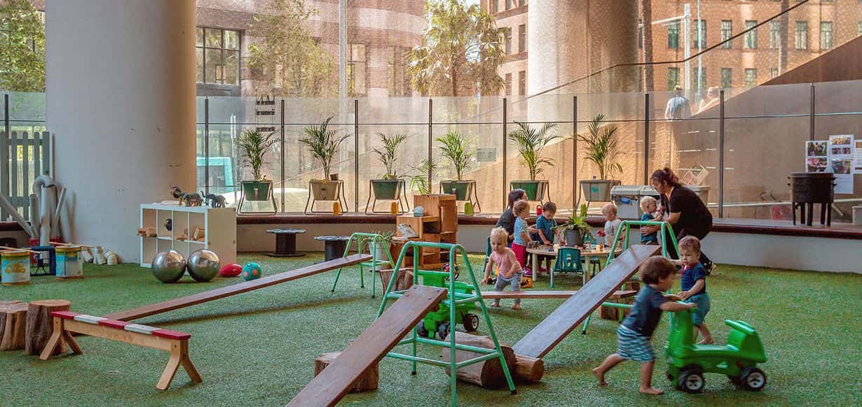 Indoor area and playground at Little Steps childcare