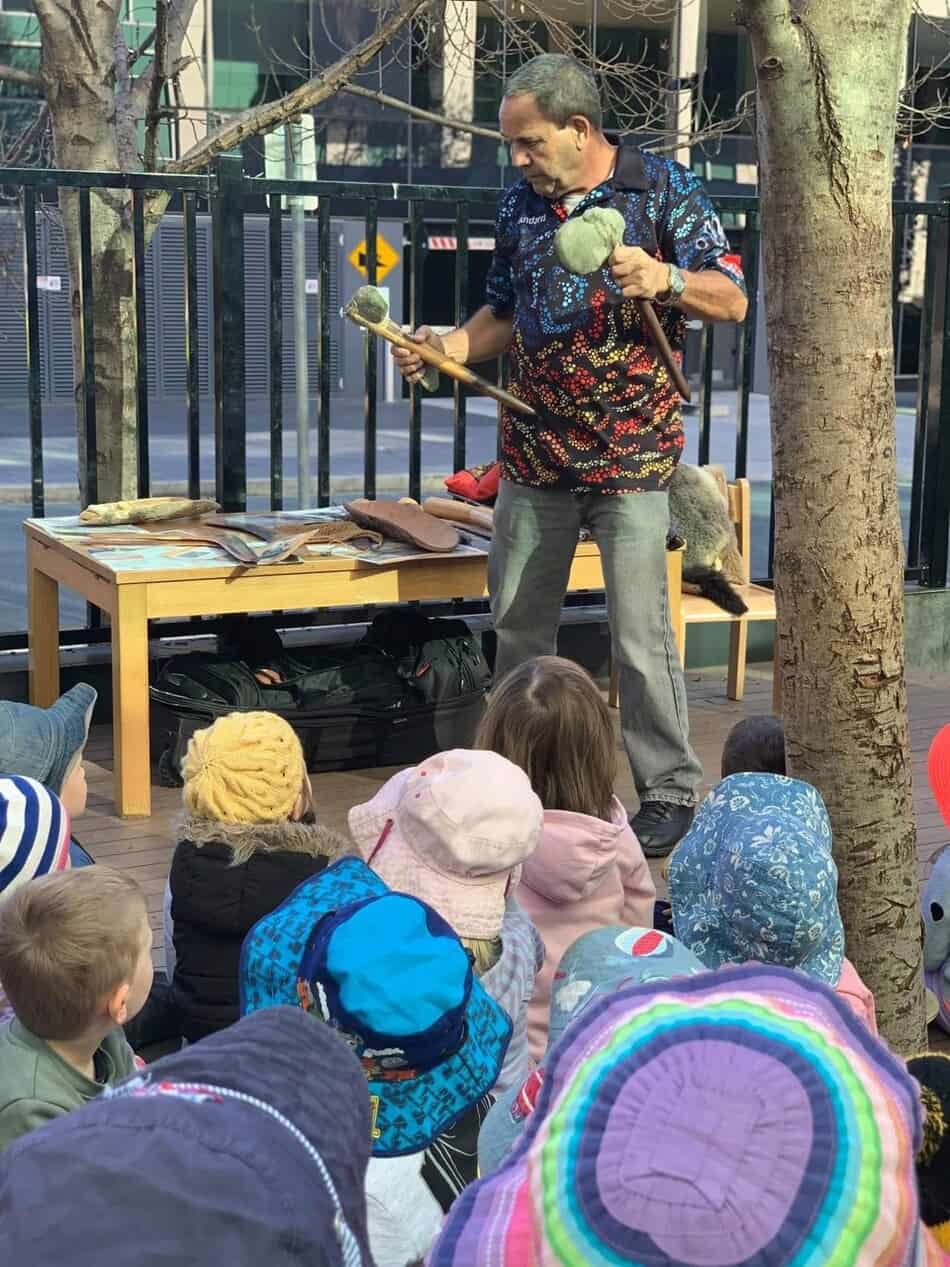 Indigenous Storyteller, Larry Brady, visits Forrest Community