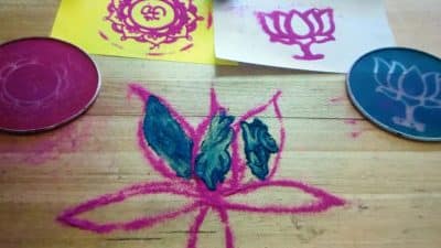 Rangoli art for diwali