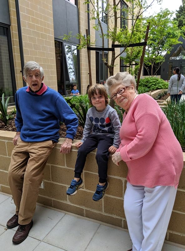 Guardian St Kilda South child and residents at intergenerational program