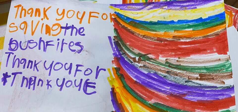 letters to firefighters who are fighting bushfires