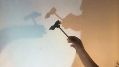 children exploring shadows and flight