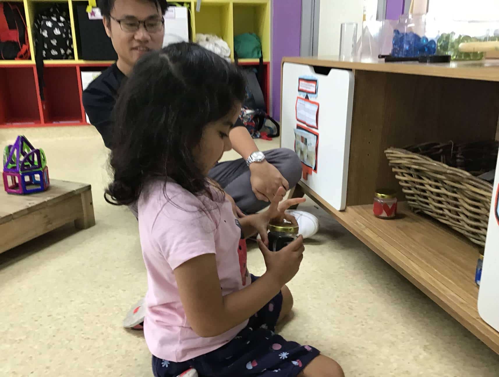 child expressing emotions as part of experiment