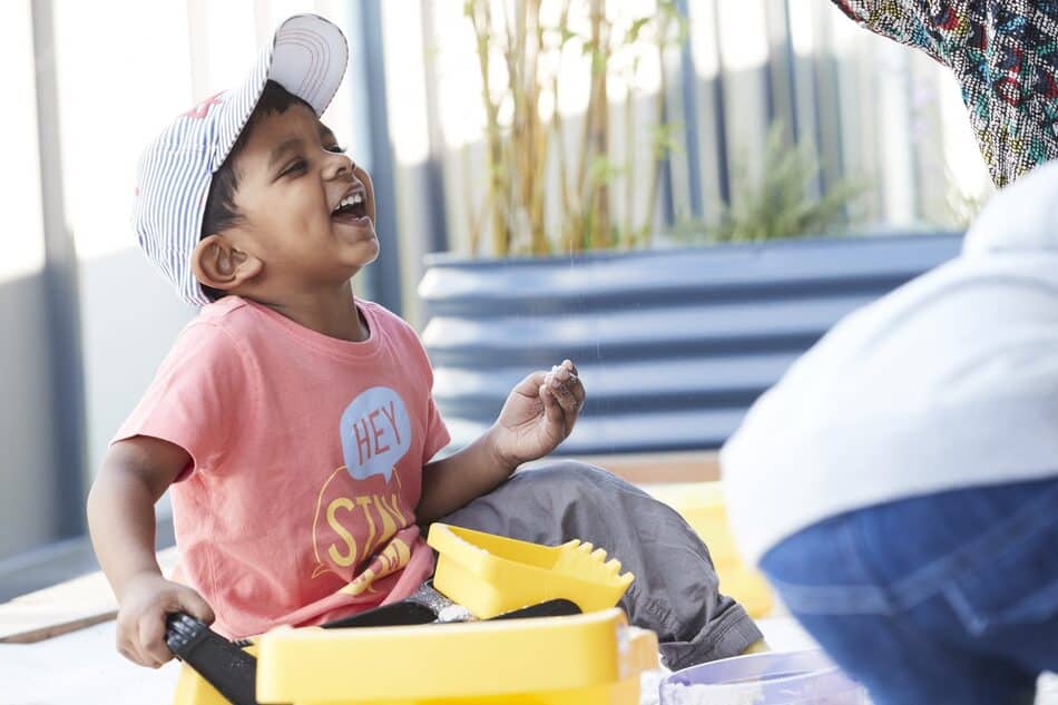 child laughing after centre's dental check-ups