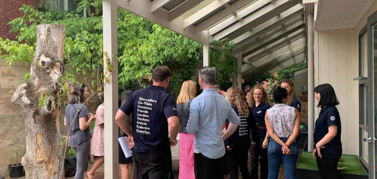 Group of Educators and parents mingling @ Guardian Elsternwick