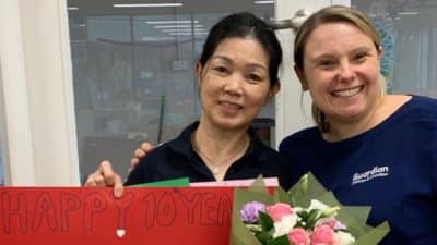 Educator Helen celebrates 10 years with Centre Manager