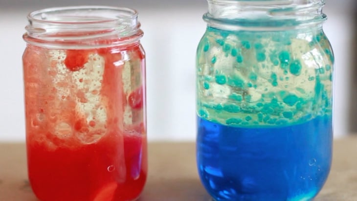 at-home experiments: DIY lava lamps