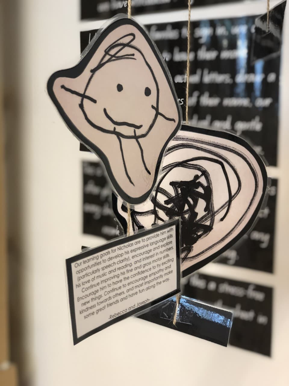 learning goals and wishes written by parents for child