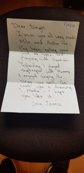 response to children's letter