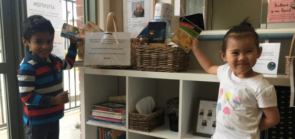 Children with Share Basket @ Guardian