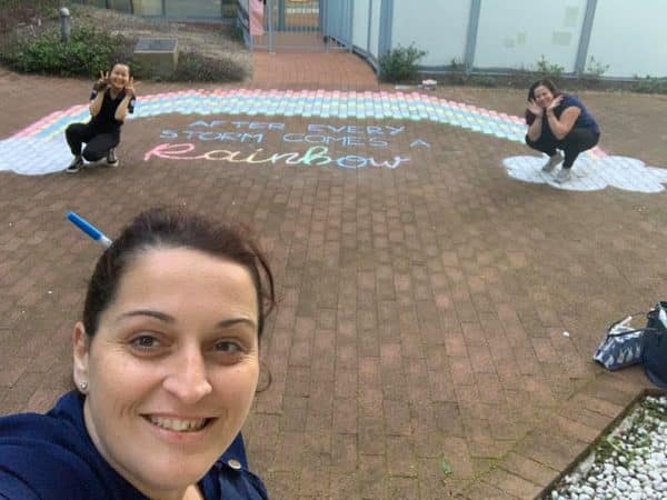 Pymble team creating rainbow trail