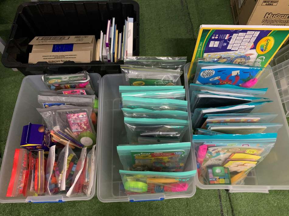 stationery and care packages for children