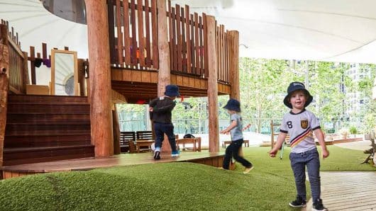 Children playing indoor playground at Guardian Margaret street