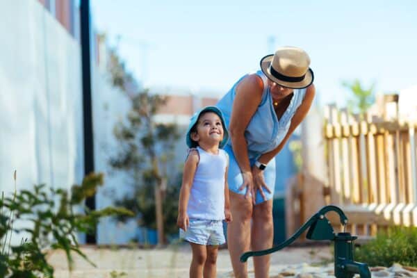 Toddler outdoors at Guardian Childcare Centre